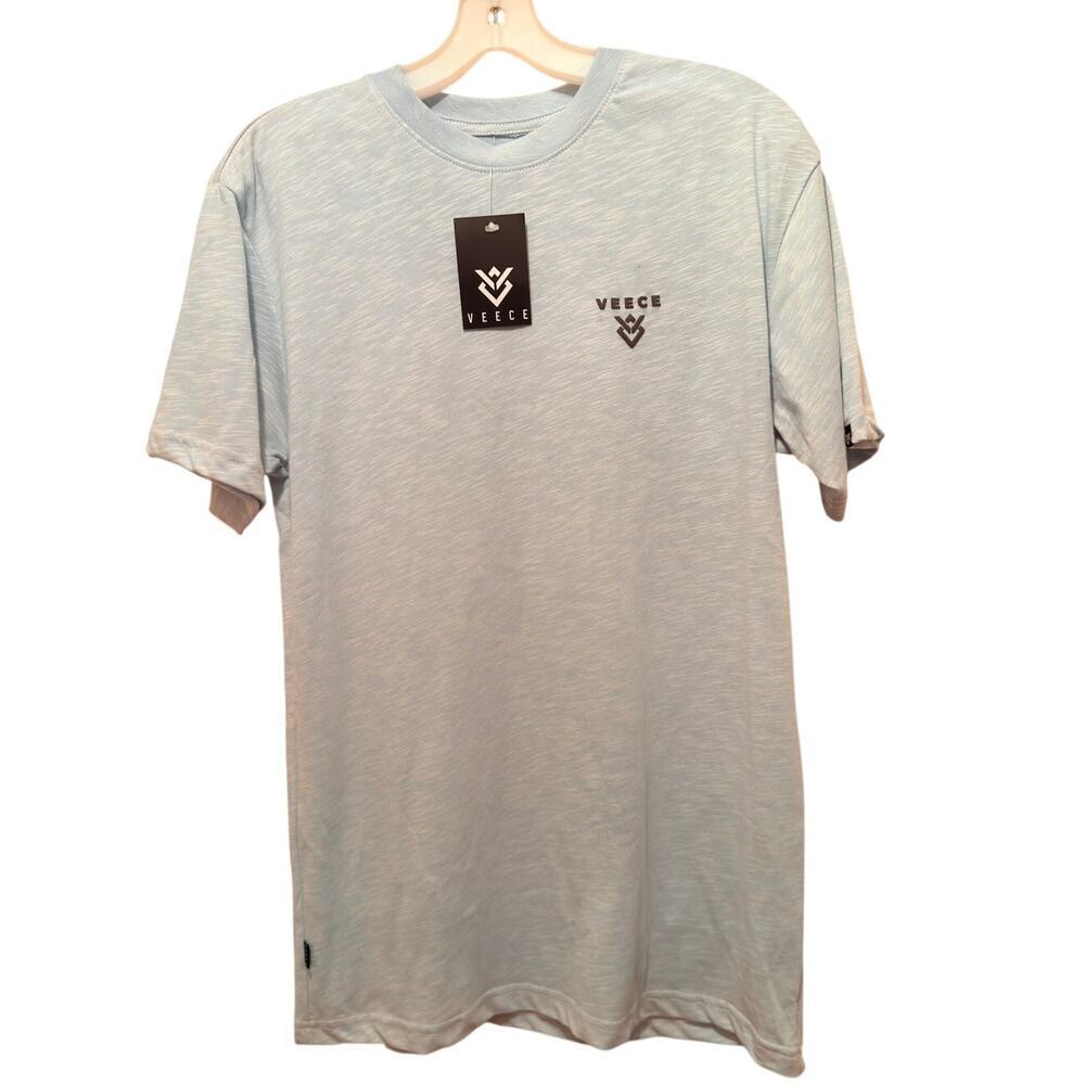 NWT Veece "Monument One" Short Sleeve T Shirt for Men Lt. Blue Size M